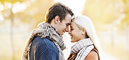 Couple in winter portrait